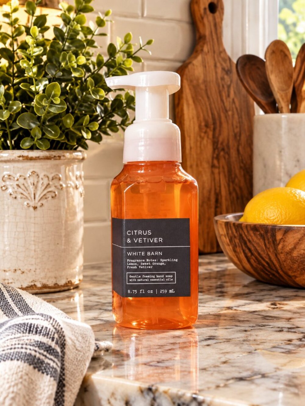 Rare🍊🍋Bath & Body Works White Barn CITRUS & VETIVER Foaming Hand Soap NWT🍋🍊